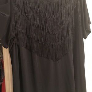 Cato stretchy top with fringe